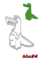 Krokodil Keks Ausstechform 11 cm - aus Edelstahl - hbs24