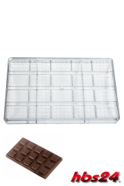 Schokoladengießform kleine Tafel 4 x 5 - hbs24
